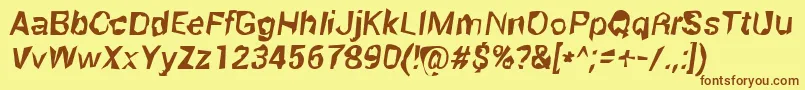 RobotKiller Font – Brown Fonts on Yellow Background