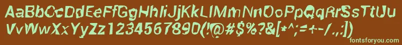 RobotKiller Font – Green Fonts on Brown Background