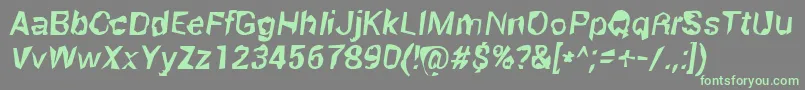 RobotKiller Font – Green Fonts on Gray Background