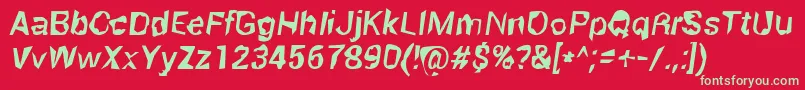 RobotKiller Font – Green Fonts on Red Background