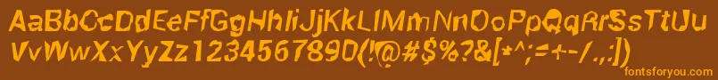 RobotKiller Font – Orange Fonts on Brown Background