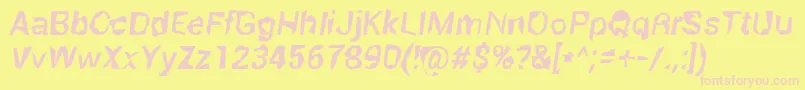 RobotKiller Font – Pink Fonts on Yellow Background