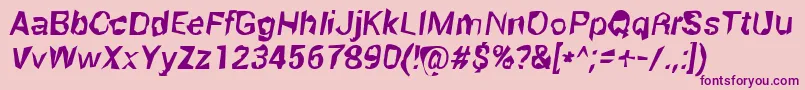 RobotKiller Font – Purple Fonts on Pink Background