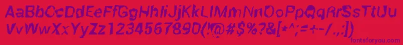 RobotKiller Font – Purple Fonts on Red Background