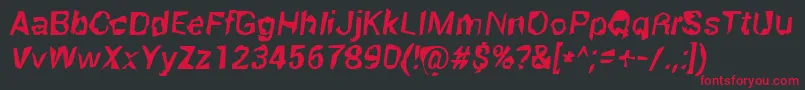 RobotKiller Font – Red Fonts on Black Background