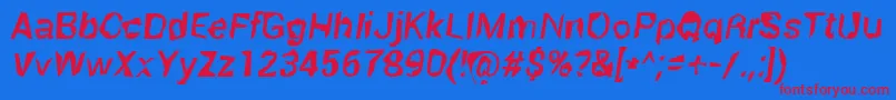 RobotKiller Font – Red Fonts on Blue Background