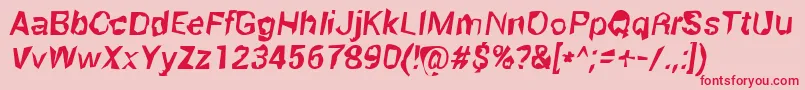RobotKiller Font – Red Fonts on Pink Background
