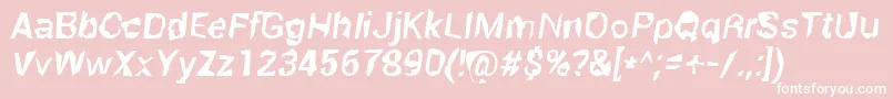 RobotKiller Font – White Fonts on Pink Background
