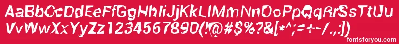 RobotKiller Font – White Fonts on Red Background