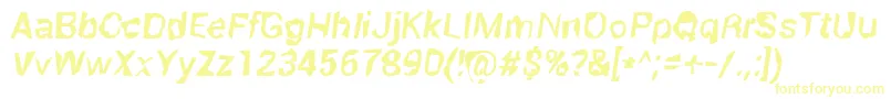 RobotKiller Font – Yellow Fonts on White Background