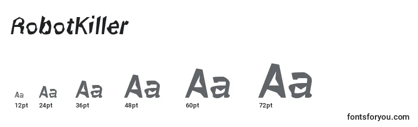 RobotKiller Font Sizes