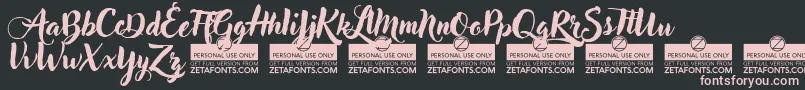 AdlerySwashTrial Font – Pink Fonts on Black Background