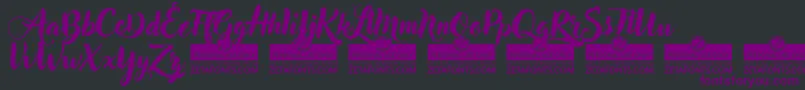 AdlerySwashTrial Font – Purple Fonts on Black Background