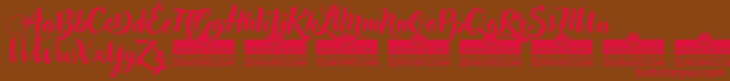 AdlerySwashTrial Font – Red Fonts on Brown Background