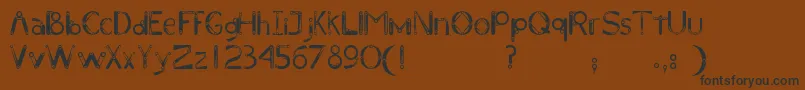 Mechanical Font – Black Fonts on Brown Background