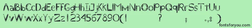 Mechanical Font – Black Fonts on Green Background