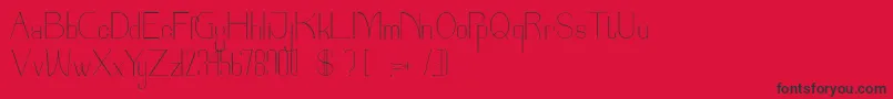Parinock Font – Black Fonts on Red Background