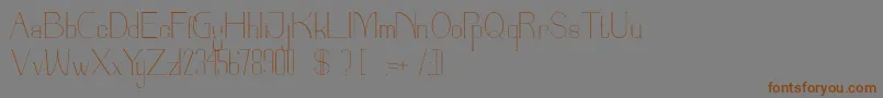 フォントParinock – 茶色の文字が灰色の背景にあります。