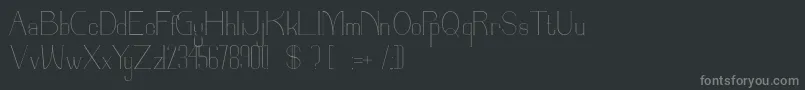 Шрифт Parinock – серые шрифты на чёрном фоне
