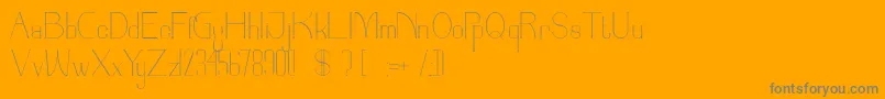 Parinock-Schriftart – Graue Schriften auf orangefarbenem Hintergrund