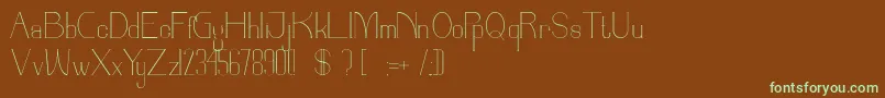 Шрифт Parinock – зелёные шрифты на коричневом фоне