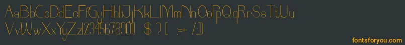 フォントParinock – 黒い背景にオレンジの文字