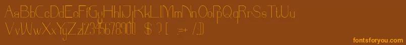 Parinock Font – Orange Fonts on Brown Background