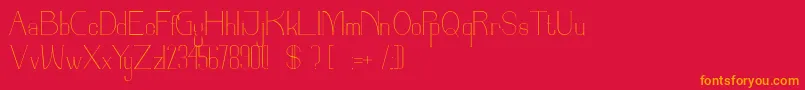 Parinock Font – Orange Fonts on Red Background