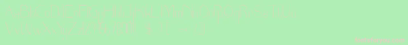 Parinock Font – Pink Fonts on Green Background