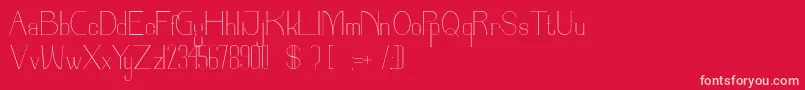 Parinock Font – Pink Fonts on Red Background