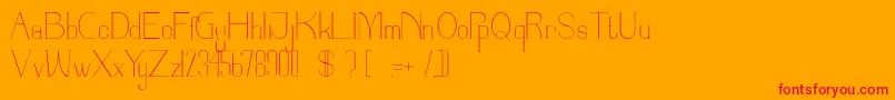 Шрифт Parinock – красные шрифты на оранжевом фоне
