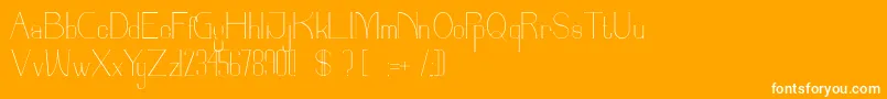 Parinock Font – White Fonts on Orange Background