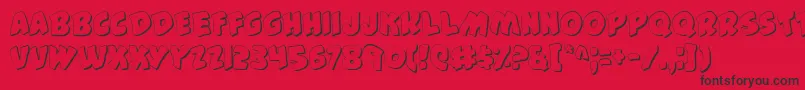 44FontShadow Font – Black Fonts on Red Background