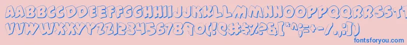 44FontShadow Font – Blue Fonts on Pink Background