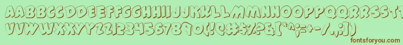 44FontShadow Font – Brown Fonts on Green Background