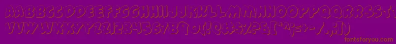 44FontShadow-Schriftart – Braune Schriften auf violettem Hintergrund