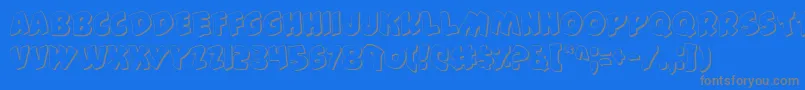 44FontShadow-Schriftart – Graue Schriften auf blauem Hintergrund