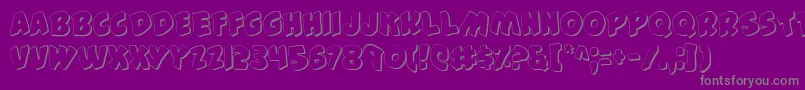 44FontShadow-Schriftart – Graue Schriften auf violettem Hintergrund