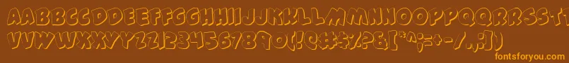 44FontShadow Font – Orange Fonts on Brown Background