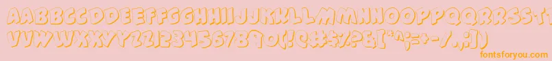 44FontShadow Font – Orange Fonts on Pink Background