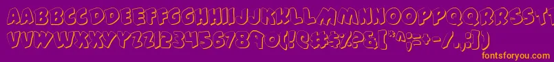 44FontShadow Font – Orange Fonts on Purple Background