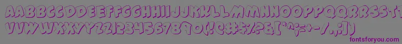 44FontShadow-Schriftart – Violette Schriften auf grauem Hintergrund