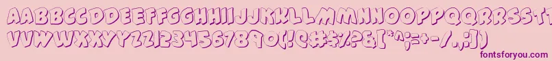 44FontShadow Font – Purple Fonts on Pink Background