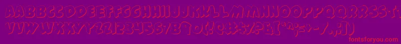 44FontShadow Font – Red Fonts on Purple Background