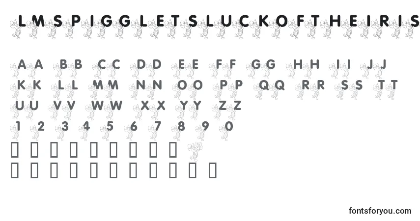 Шрифт LmsPiggletsLuckOfTheIrish – алфавит, цифры, специальные символы