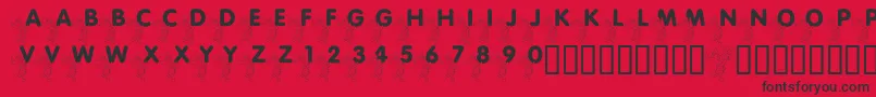 LmsPiggletsLuckOfTheIrish Font – Black Fonts on Red Background