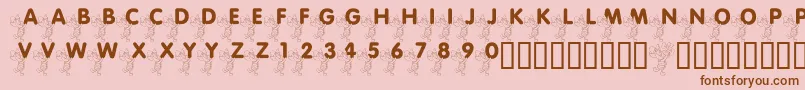 LmsPiggletsLuckOfTheIrish Font – Brown Fonts on Pink Background