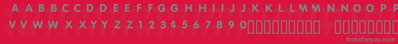 LmsPiggletsLuckOfTheIrish Font – Gray Fonts on Red Background