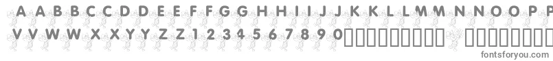 LmsPiggletsLuckOfTheIrish Font – Gray Fonts on White Background