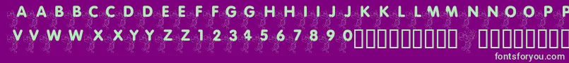 LmsPiggletsLuckOfTheIrish Font – Green Fonts on Purple Background